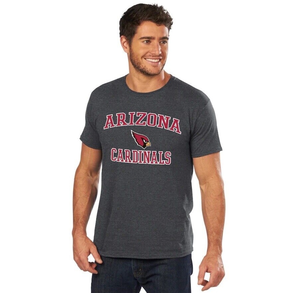 Arizona Cardinals Majestic NFL Heart & Soul III Charcoal Men's T-Shirt